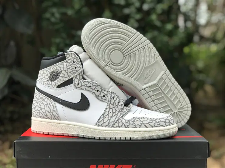 Authentic Air Jordan 1 High OG “White Cement” 