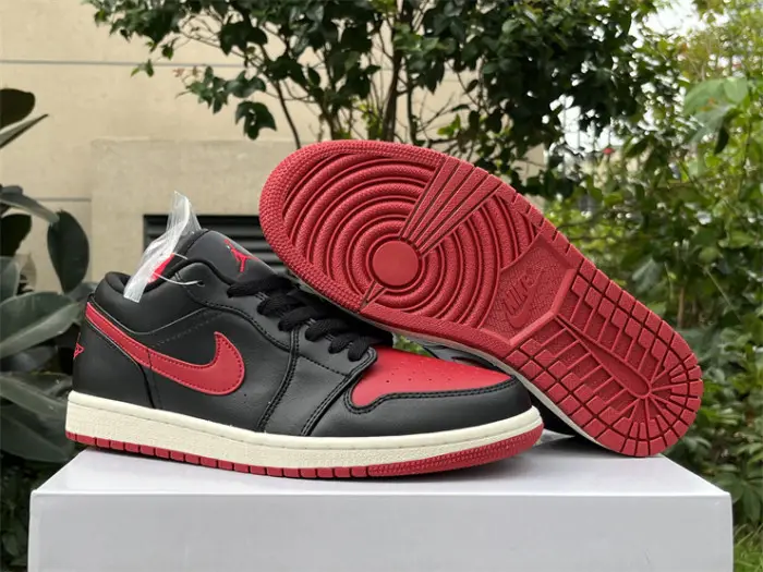 Authentic Air Jordan 1 Low “Bred Sail ” 