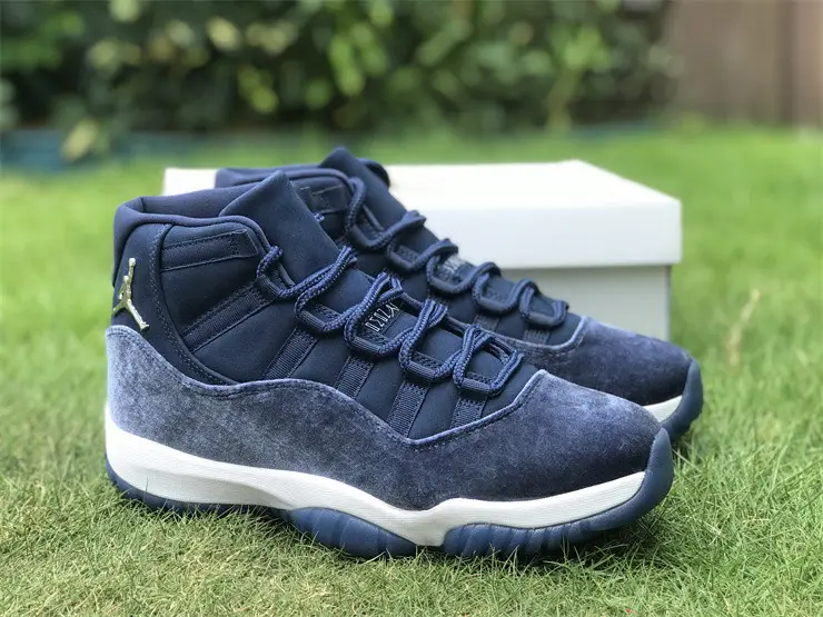 Authentic Air Jordan 11 Velvet “Midnight Navy” Women Shoes 