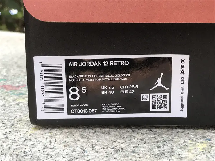 Authentic Air Jordan 12 “Field Purple” 