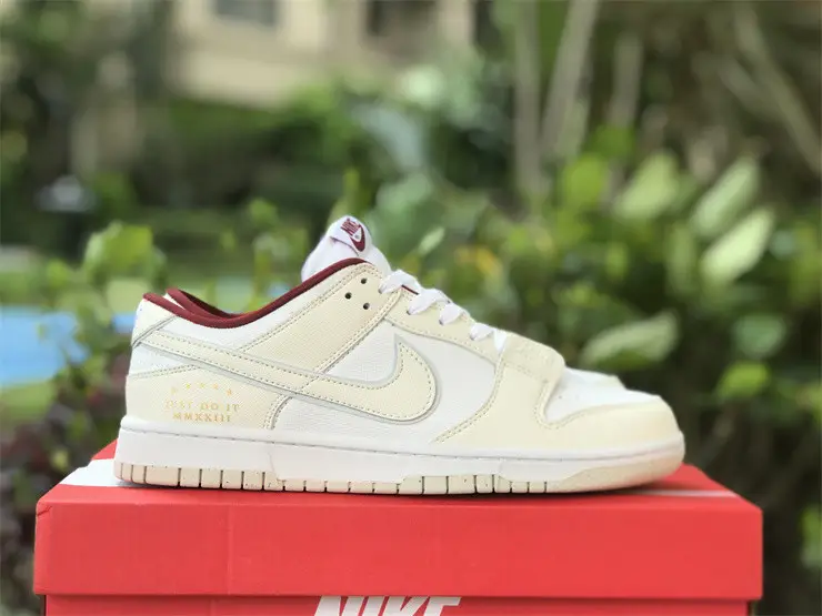 Authentic Nike Dunk Low Rice White 
