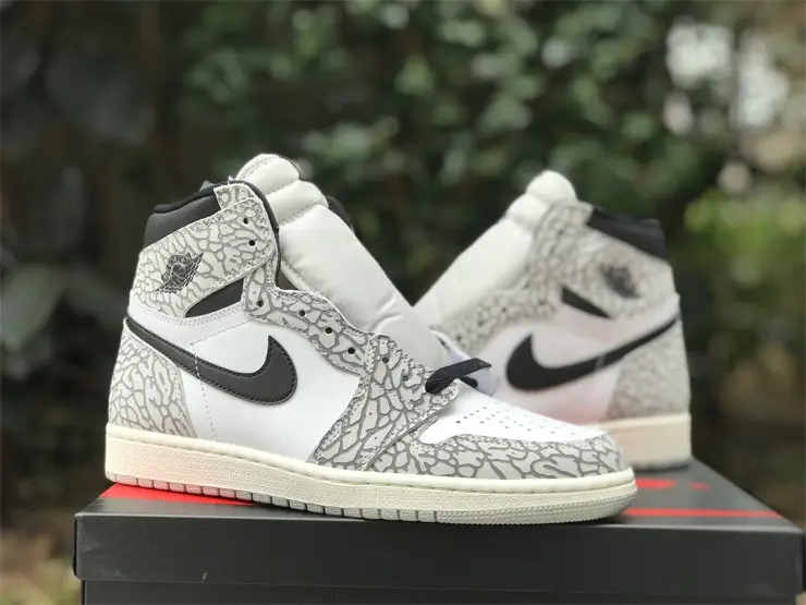 Authentic Air Jordan 1 High OG “White Cement” 