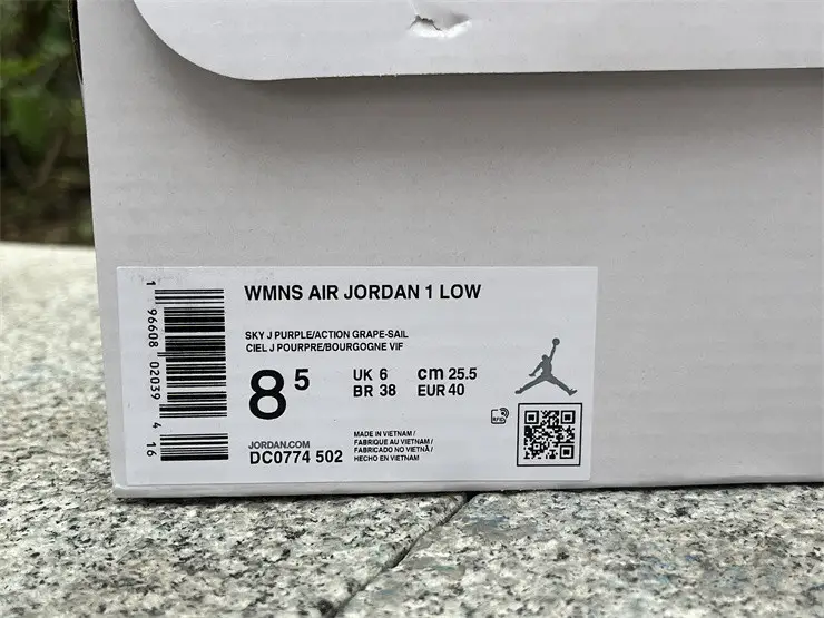 Authentic Air Jordan 1 Low “Sky J Purple”Women 