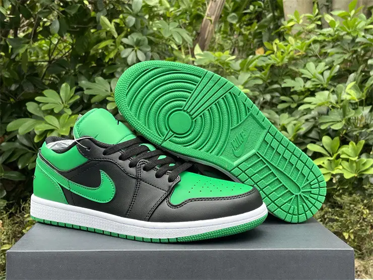 Authentic Air Jordan 1 Low “Lucky Green” 