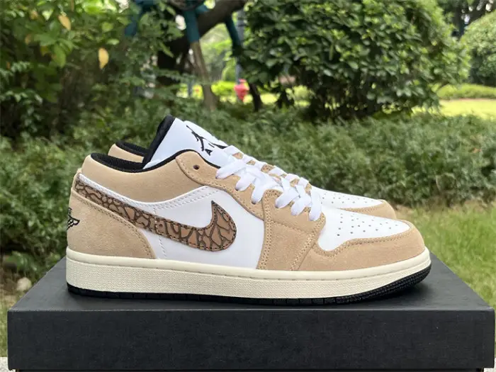 Authentic Air Jordan 1 Low SE “Brown Elephant” 
