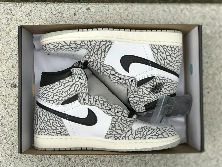 Authentic Air Jordan 1 High OG “White Cement” 