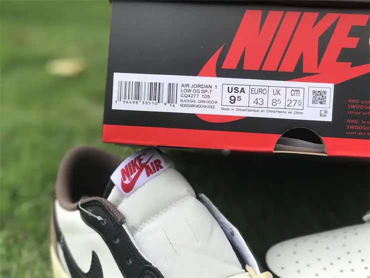 Authentic Travis Scott x Air Jordan 1 Low Dark Mocha 