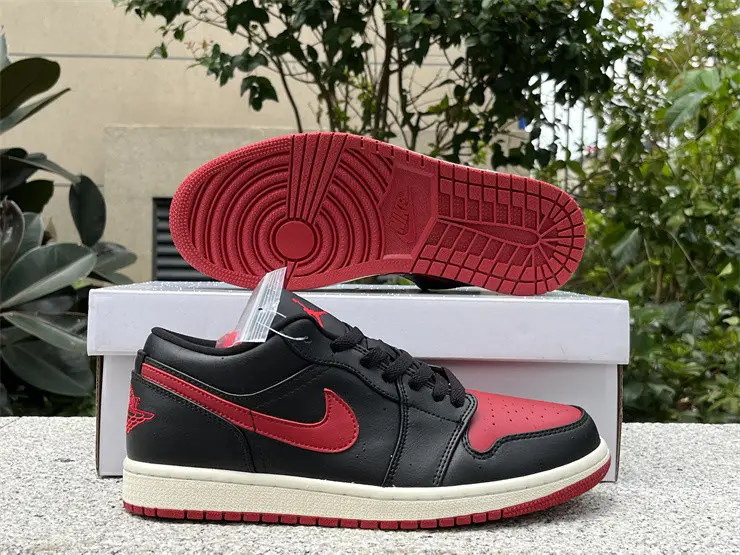 Authentic Air Jordan 1 Low “Bred Sail ” 