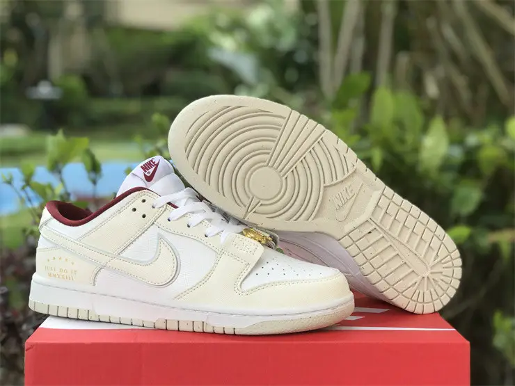 Authentic Nike Dunk Low Rice White 