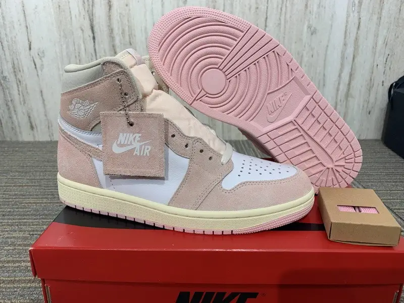 Authentic Air Jordan 1 High OG “Washed Pink” Women Shoes 
