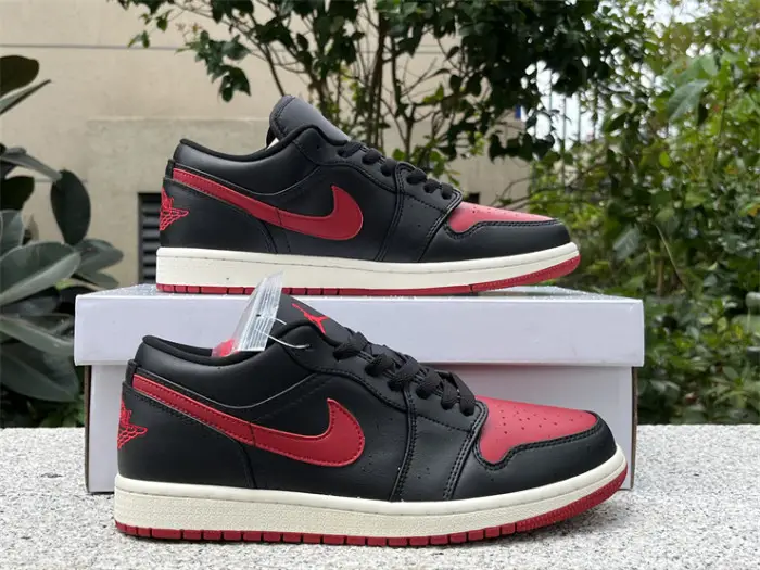 Authentic Air Jordan 1 Low “Bred Sail ” 