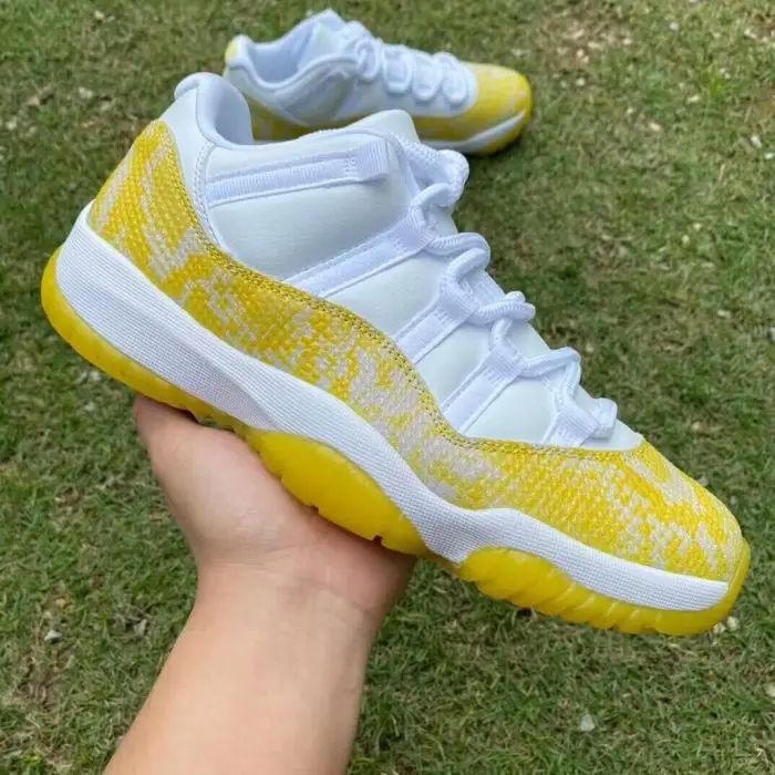 Authentic Air Jordan 11 Low WMS“Yellow Snakeskin” CFA2181