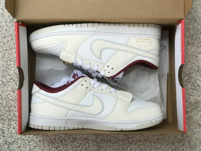 Authentic Nike Dunk Low Rice White 
