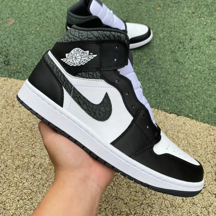 Authentic Air Jordan 1 Mid Panda Elephant 