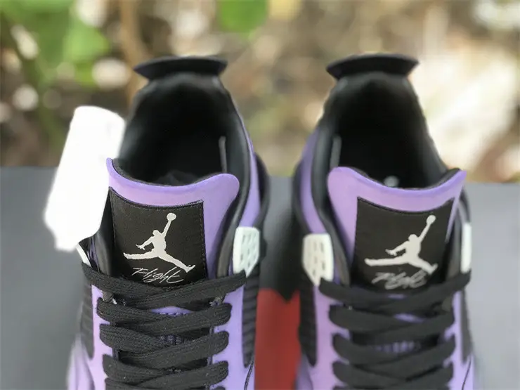 Authentic Travis Scott x Air Jordan 4 Retro Purple Custom 