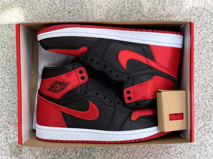 Authentic Air Jordan 1 High OG WMNS “Satin Bred”2023 