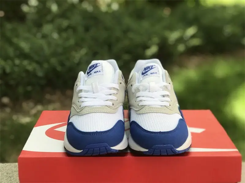 Authentic Nike Air Max 1 White Game Royal 