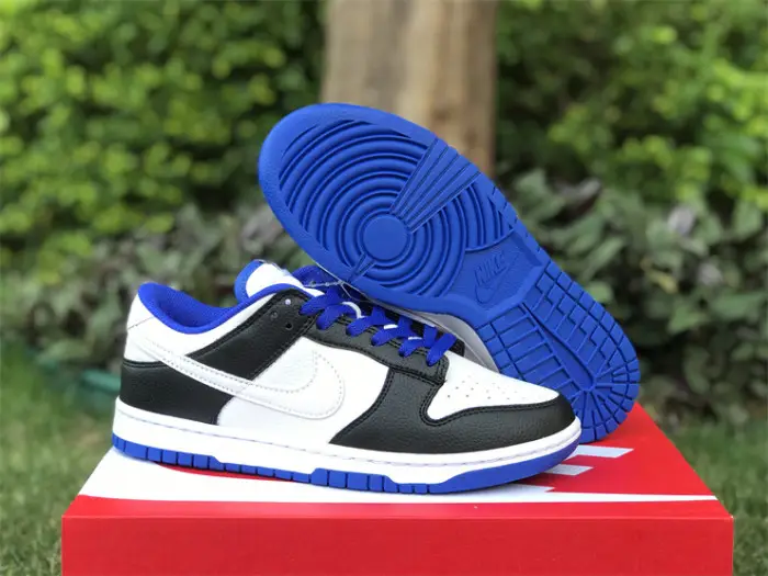 Authentic Nike Dunk Low White Black Blue CBDDA458