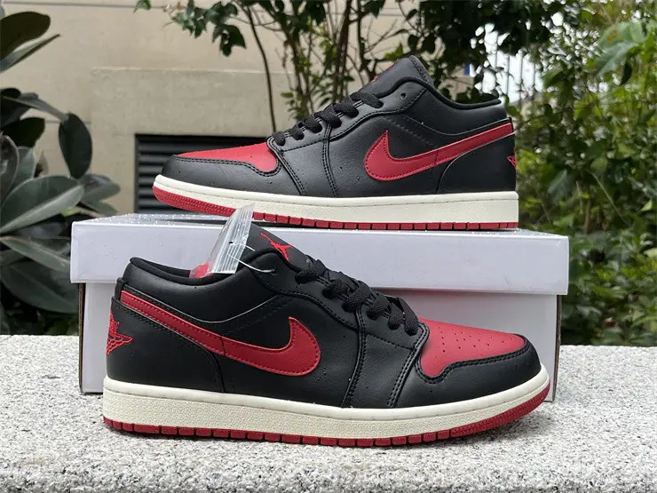 Authentic Air Jordan 1 Low “Bred Sail ” 
