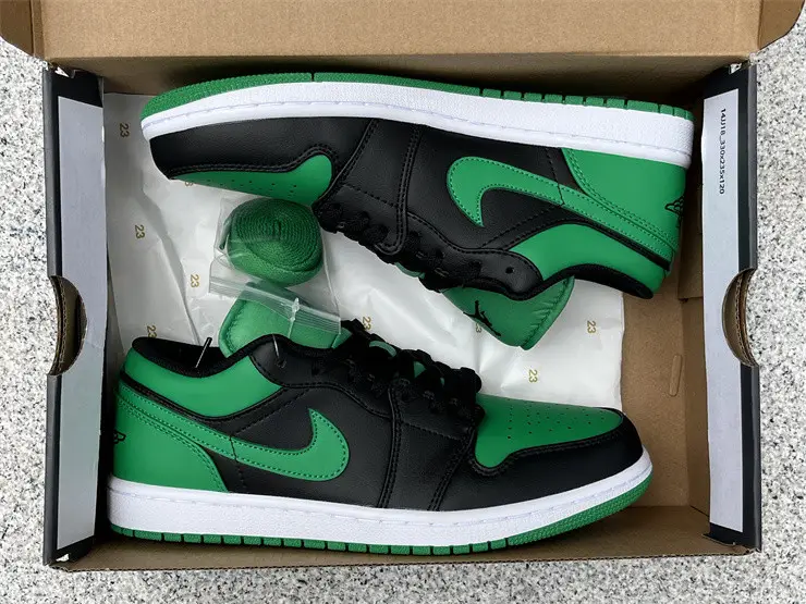 Authentic Air Jordan 1 Low “Lucky Green” 