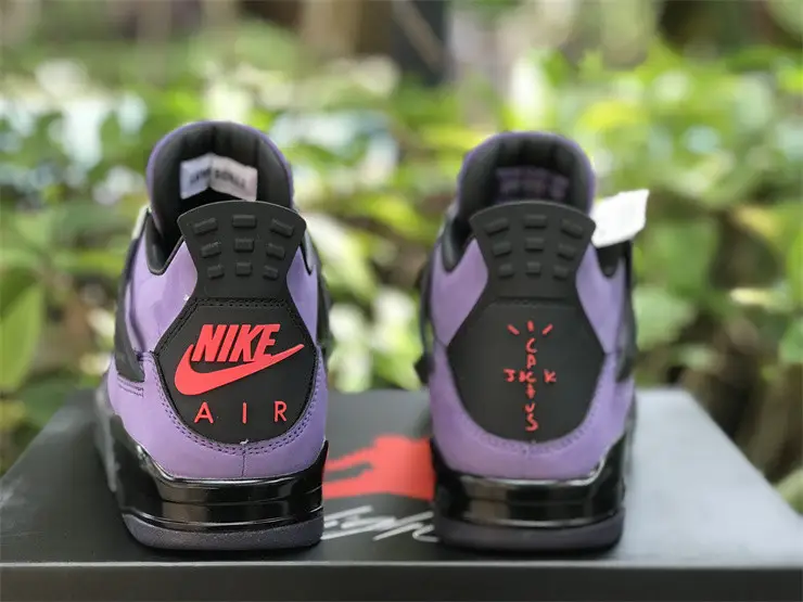 Authentic Travis Scott x Air Jordan 4 Retro Purple Custom 