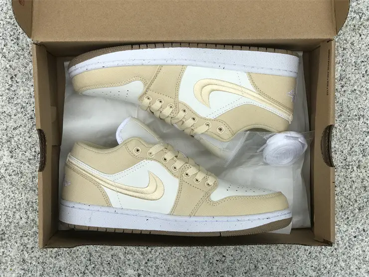 Authentic Air Jordan 1 Low SE “Canvas” Women 