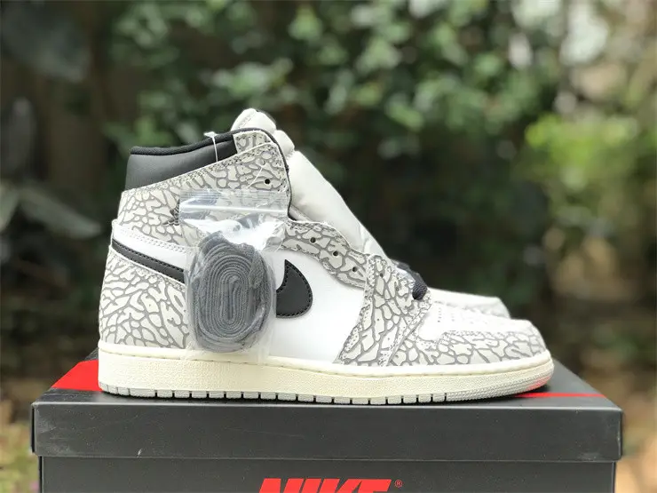 Authentic Air Jordan 1 High OG “White Cement” 