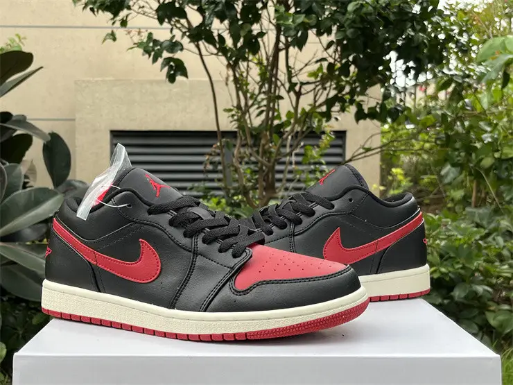 Authentic Air Jordan 1 Low “Bred Sail ” 