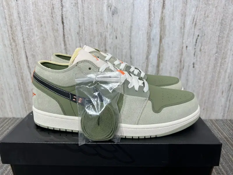 Authentic Air Jordan 1 Low Craft SE “Light Olive” 