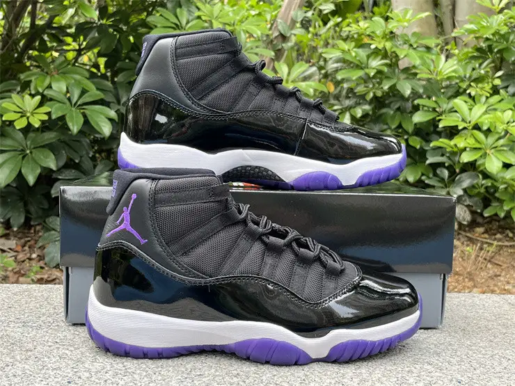 Authentic Air Jordan 11 Black Purple 