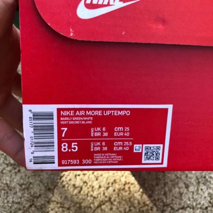 Authentic Nike Air More Uptempo ‘Barely Green’ BFCBC2573