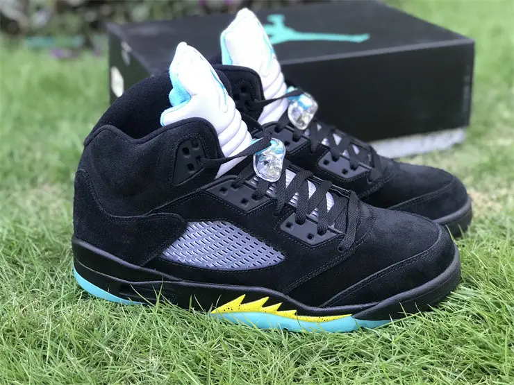 Authentic Air Jordan 5 Aqua 