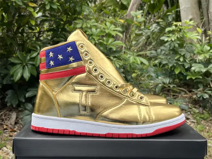 Trump High Top Gold Shoes