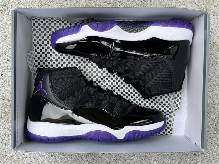 Authentic Air Jordan 11 Black Purple 
