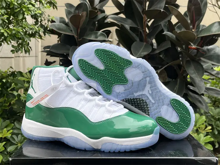 Authentic Air Jordan 11 White Green 