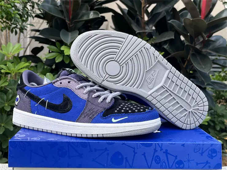 Authentic Zion Williamson x Air Jordan 1 Low OG “Voodoo”Blue GS FDBAA2287