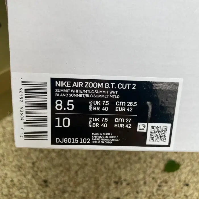 Authentic Nike Air Zoom G.T.Cut 2.0 DJ6015-102 