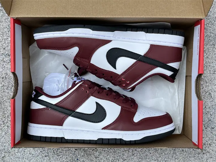 Authentic Nike Dunk Low Dark Team Red 