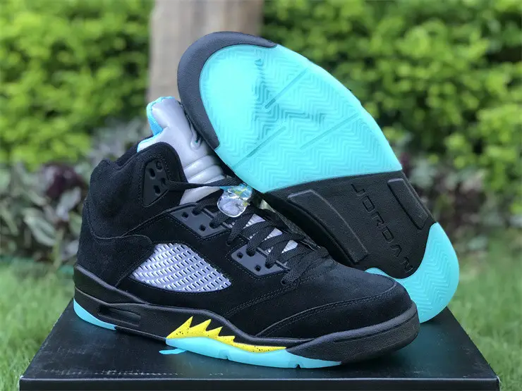Authentic Air Jordan 5 Aqua 