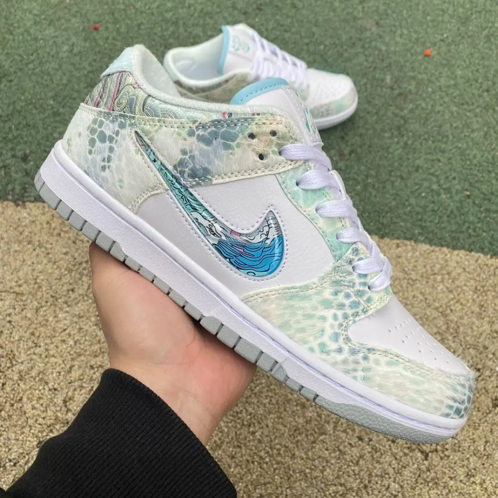 Authentic Nike Dunk Low CNY White Green 