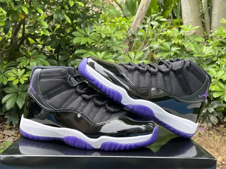 Authentic Air Jordan 11 Black Purple 