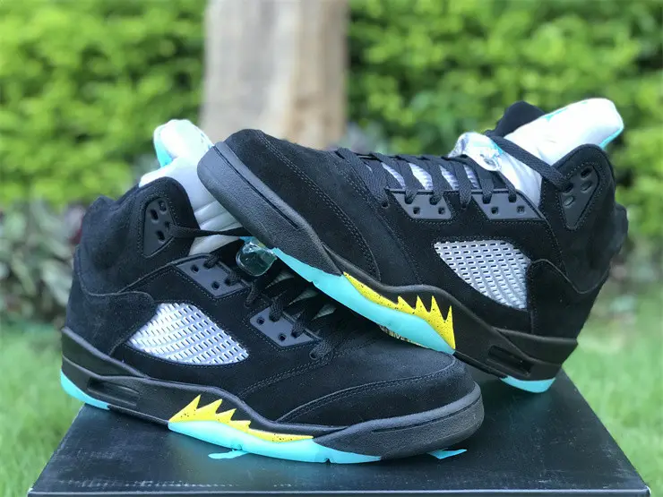 Authentic Air Jordan 5 Aqua 