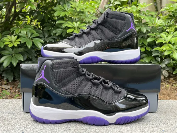 Authentic Air Jordan 11 Black Purple 
