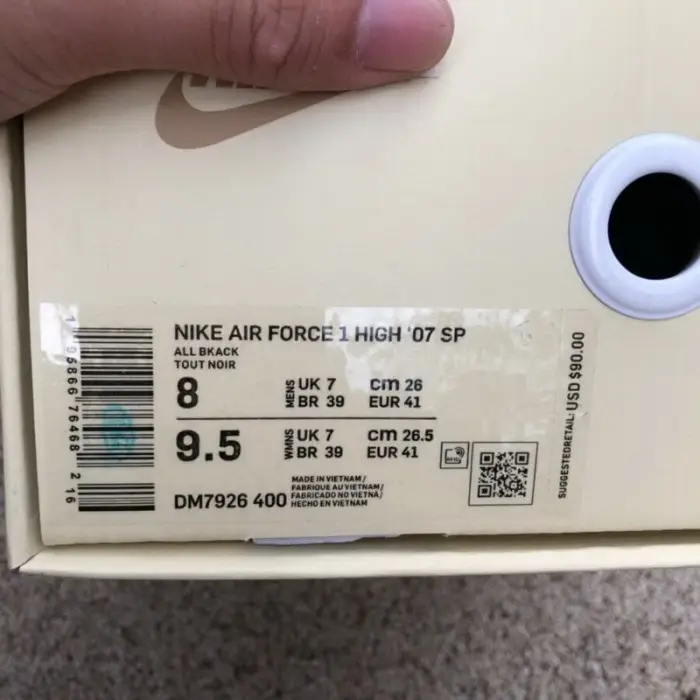 Authentic Billie Eilish x Nike Air Force 1 High Black FACBD1194