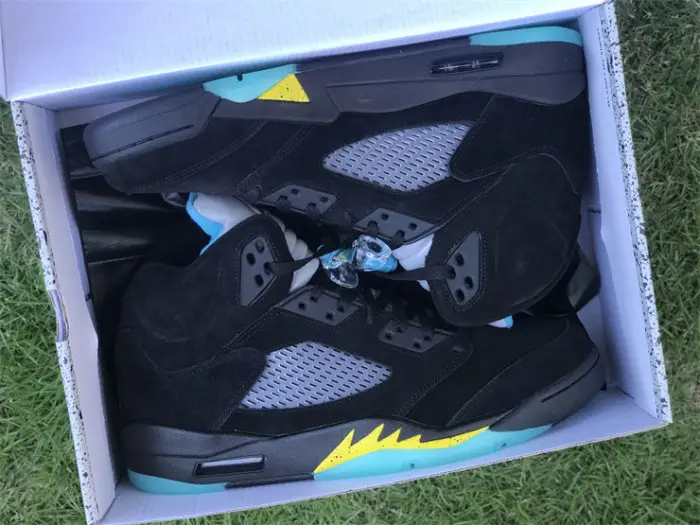 Authentic Air Jordan 5 Aqua 