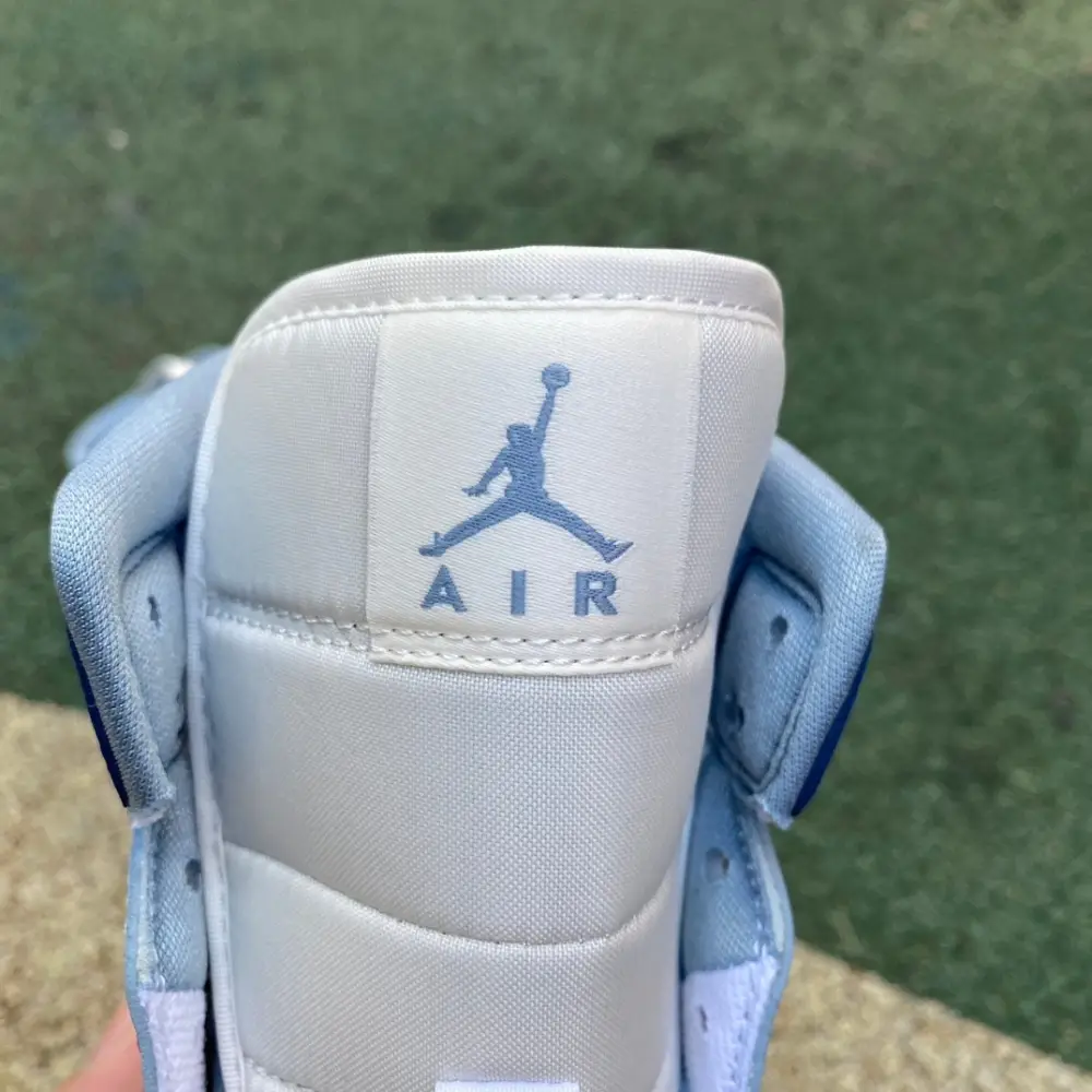 Authentic Air Jordan 1 Mid Two Tone Blue Women 