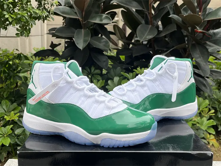 Authentic Air Jordan 11 White Green 