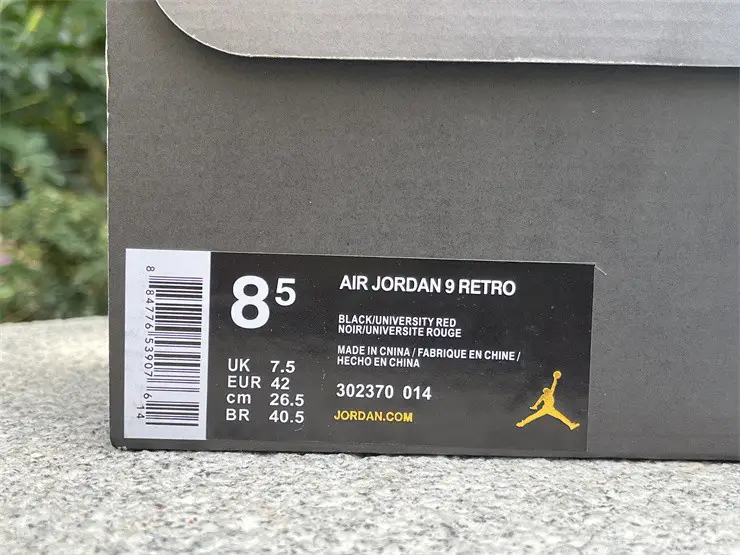 Authentic Air Jordan 9 “Bred” 