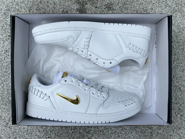 Authentic Air Jordan 1 Low Method of Make White 