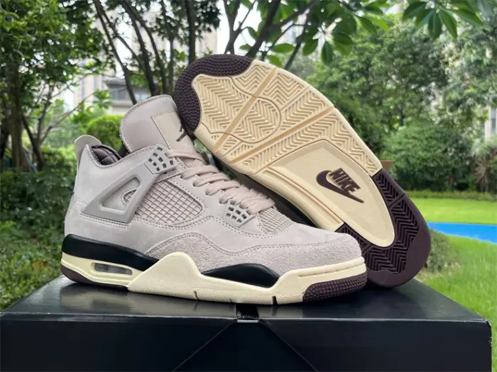 Authentic A Ma Maniere x Air Jordan 4 “Fossil Stone” CBA1285